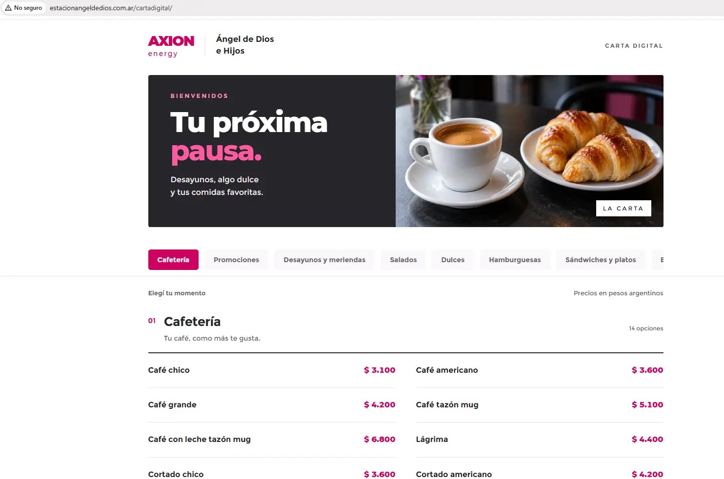 Carta digital de Ángel de Dios e Hijos