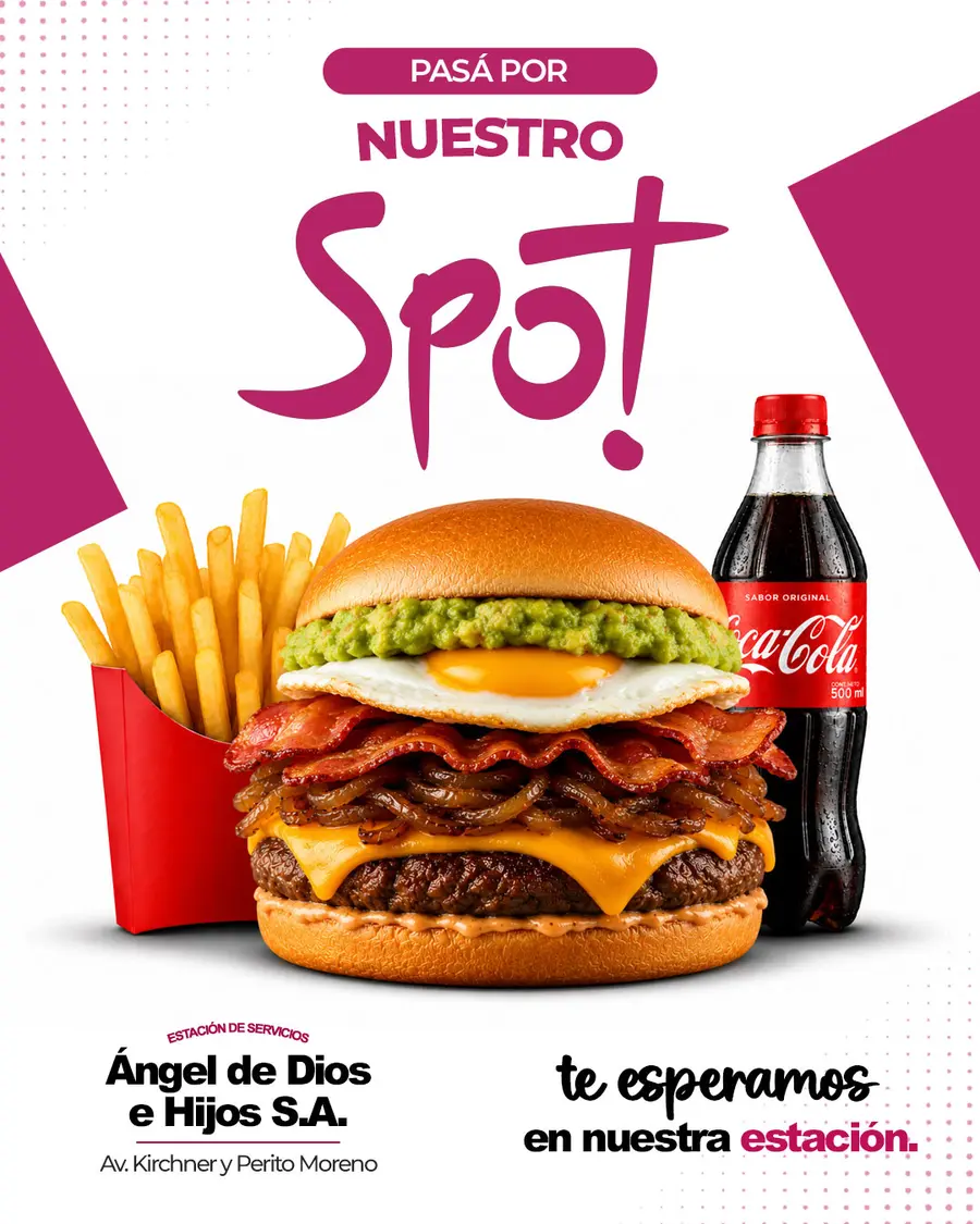 Flyer gastronómico de Ángel de Dios e Hijos