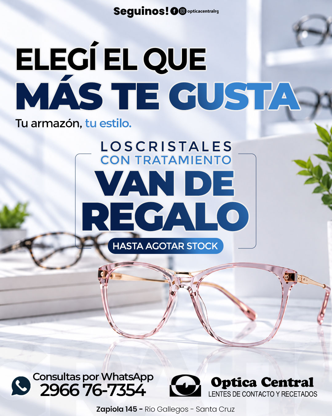 Flyer de Óptica Central