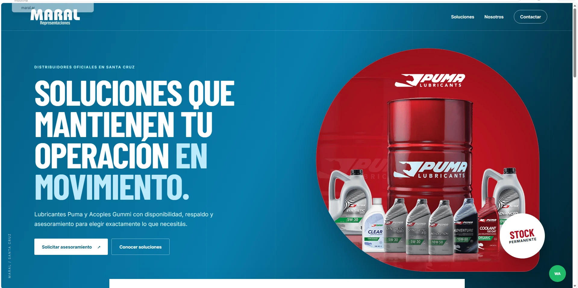 Página web de Maral Representaciones